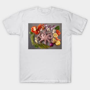 Fresh octopus and vegetables T-Shirt